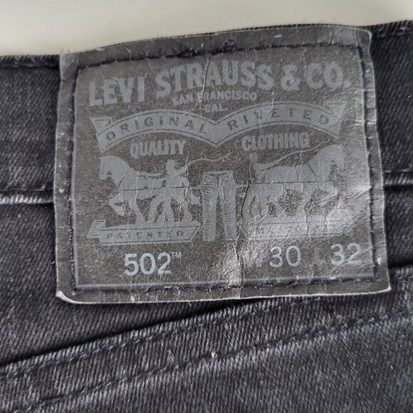 Levi’s 502 Taper Fit Jeans Black Size 30x32 Men’s Denim - Picture 4 of 11